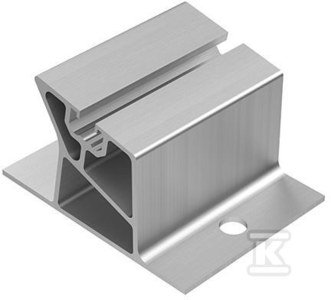 Uchwyt montażowy skrajny niski, aluminiowy - 11 stopni, 80mm