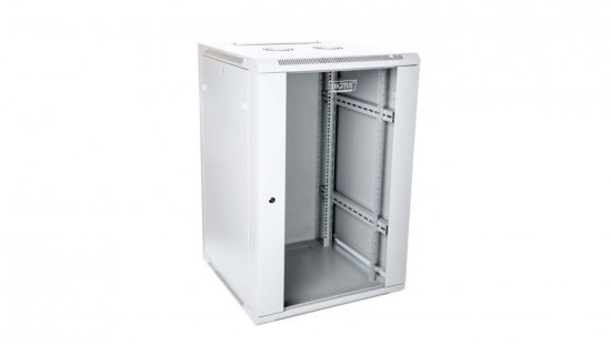 Szafa krosowa wisząca niedzielona 19 cali 15U 600x769x600 szara DN-W19 15U/600
