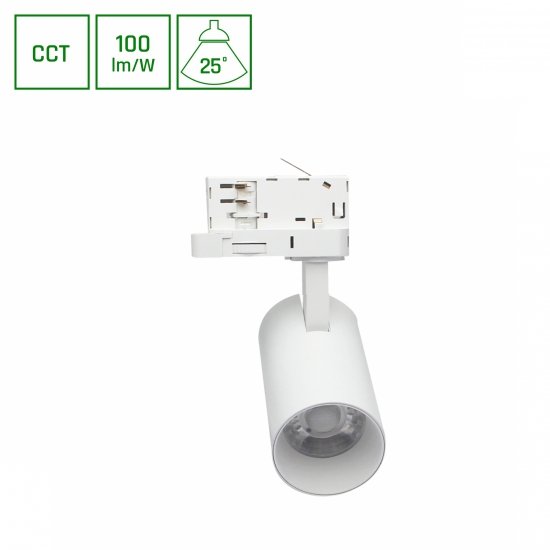 ANDROMEDA PRIME NA SZYNOPRZEWÓD 3F CCT 8W 230V 25st IP20 śr. 54x109x160mm BIAŁY SPECTRUM