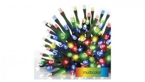 Lampki choinkowe Classic 100 LED 5m multikolor, zielony przewód, IP20