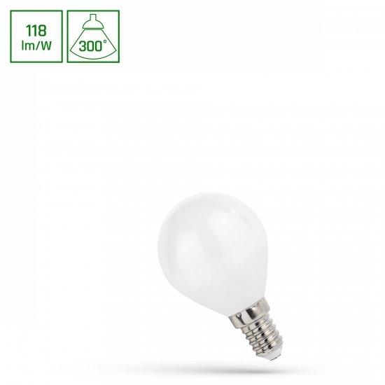 LED KULKA E-14 230V 5,5W COG NW MILKY SPECTRUM