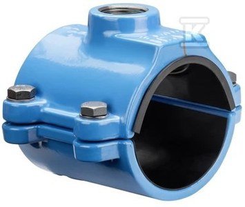 Nawiertka przyłączeniowa z gwintem wewnętrznym HAKU, DN125xGW1 1/2 , PN16, do wody i kanalizacji, do rur PE i PVC, korpus GJS-żeliwo sferoidalne (seria 5250) 5003490