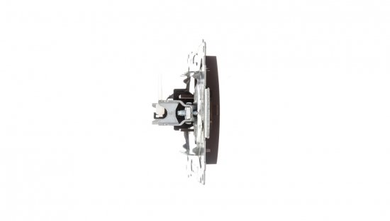 Simon 54 Gniazdo komputerowe pojedyncze RJ45 kat6 z przesłoną brąz mat D61.01/46