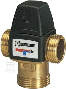 Termostatyczny zawór mieszający VTA322, regulator temperatury 35-60oc, KVS 1.6, 1 zewnętrzny 31101000