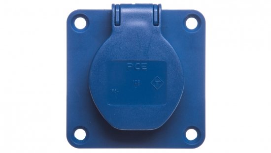 Gniazdo tablicowe 10/16A 2P Z 230V /70x70/ niebieskie 108-7b