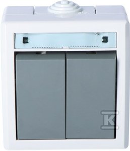 ŁĄCZ.ŚWIECZ.N/T IP55 SZARY AQUANT