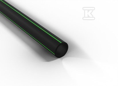 Rura gładkościenna światłowodowa w kręgach średnica 40mm QRGS 40/3,7 CZARNA Z PASKIEM ZIELONYM /250m/ 100403725034