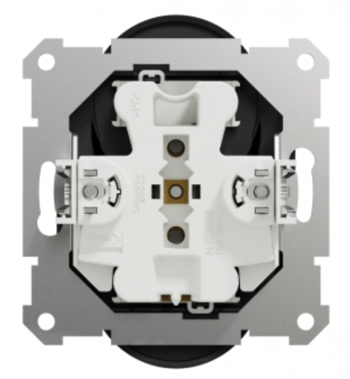 Schneider Electric, Sedna Design, Gniazdo 2x2P+PE z przesł do systemu ramkowego (do ramek Sedna Design), czarny antr., SDD114275