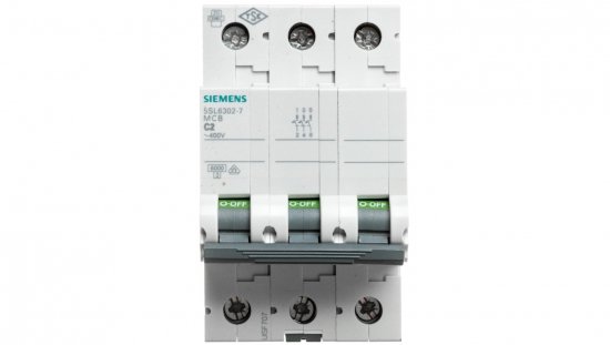 Wyłącznik nadprądowy 3P C 2A 6kA AC SENTRON 5SL6302-7