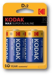 Bateria alkaliczna KODAK MAX KD-2 (LR20), blister=2 szt