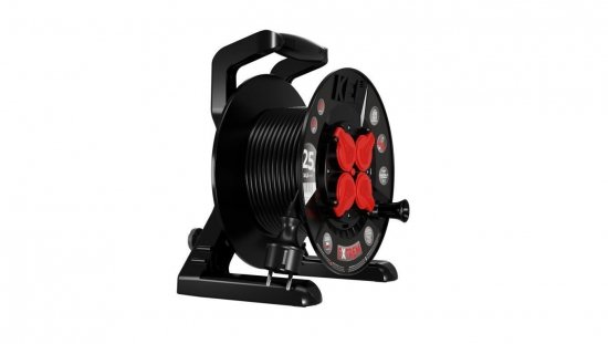 Przedłużacz bębnowy EXTREME LINE 4 gniazda z/u IP44 16A H05RR-F 3x1,5 25m czarny W-100026