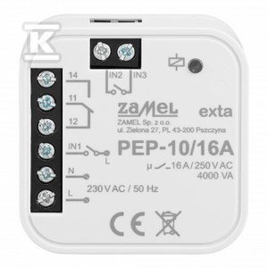 Moduł przekaźnika bezpotencjałowego, dopuszczalny, 16A, 230V PEP-10/16A EXT10000320