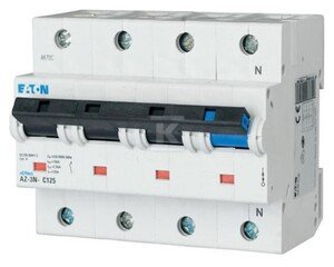 Wyłącznik nadprądowy 25kA, In=40A, charakterystyka D. 3+N biegunowy. AZ-3N-D40 174531