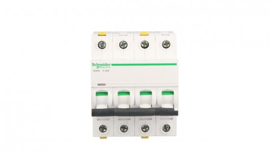 Wyłącznik nadprądowy 4P C 32A 10kA AC iC60H-C32-4 Acti9 A9F07432