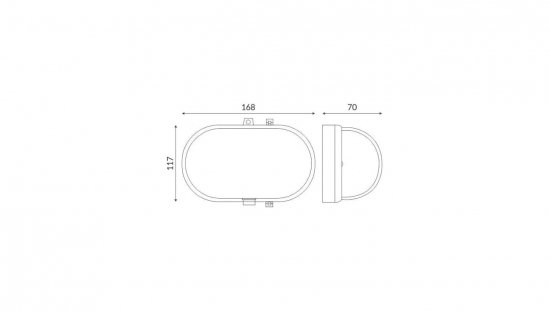 Oprawa kanałowa Torton LED 8W 640lm 4000K 120st IP54 EC79163