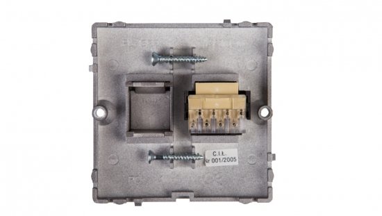 Simon Basic Gniazdo telefoniczne pojedyncze RJ11 stal inox BMTF1.02/21