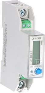 Licznik energii elektrycznej - jednofazowy, RS-485, LCD, 100A, rejestracja parametrów sieci U, I, F, P, Q, AE+, RE+, LE-01MR