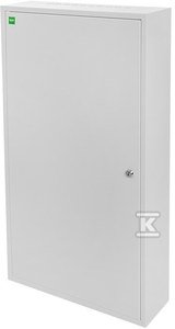 Rozdzielnica natynkowa metalowa z zamkiem KRAFT 6x24 PE+N IP30