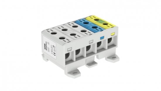 Złączka OTL35-5x kolor szary, niebieski, żółto-zielony 5x1xAl/Cu 2,5-35mm2 1000V Zacisk uniwersalny MAA5035A10