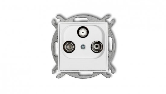 MINI Mechanizm gniazda abonenckiego RTV-SAT końcowego 1,5dB biały mat 25MGS
