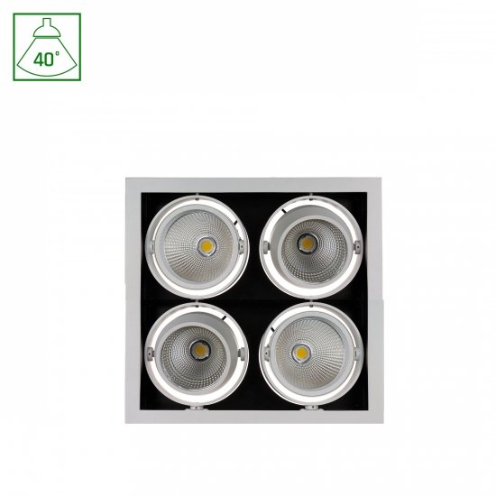 MODERN-DAY 4x1LED COB CITIZEN 40st 230V 4x27W IP20 WW DOWNLIGHT SQUARE + zasilacz