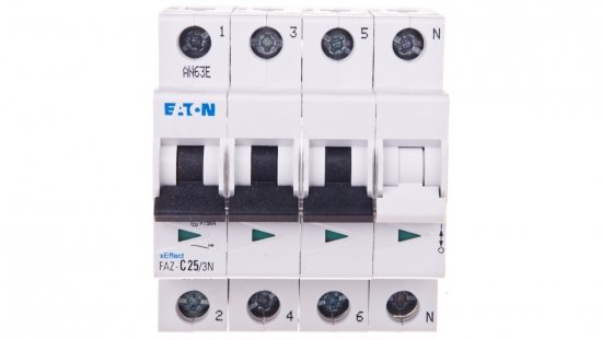Wyłącznik nadprądowy 3 N C 25A 15kA AC FAZ C25/3N 278977