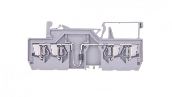 Złączka szynowa 4-przewodowa z diodą 1N4007 2,5mm2 szara 280-815/281-410