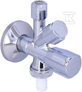 Zawór kombinowany kątowy Comfort 1/2&quot; chrom z BSZ,ASAG