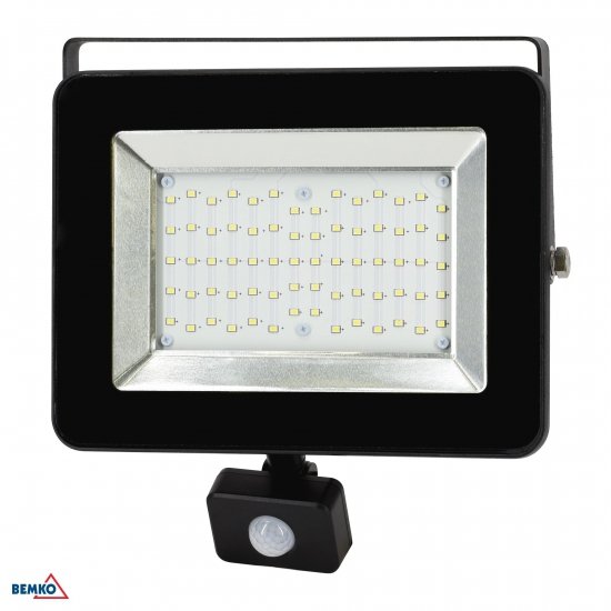 NAŚWIETLACZ LED SMD LOFOT 50W 6000K 5150LM IP65 CZARNY CZ. PIR