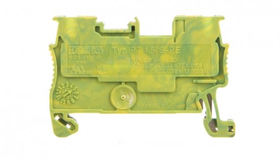 Złączka szynowa ochronna 2-przewodowa 0,14-1,5mm2 zielono-żółta PT 1,5/S-PE 3208139