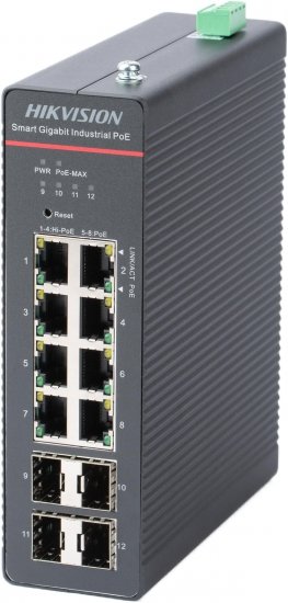 Switch Hikvision DS-3T1512HP-SI-8P4FKIT(75W)