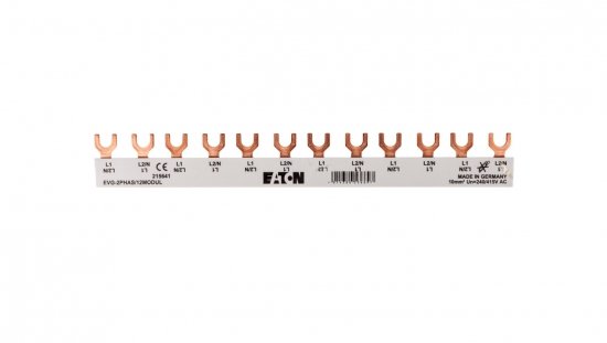 Szyna łączeniowa 2P 63A 10mm2 widełkowa (12 mod.) EVG-2PHAS/12MODUL 215641