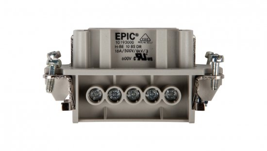 Wkład złącza 10P+PE żeński 16A 500V EPIC H-BE 10 BS 10193000