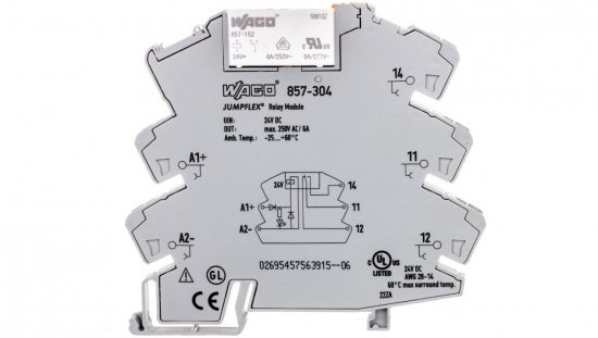 Przekaźnik separacyjny JUMPFLEX 24V DC 10mA 1P 857-304