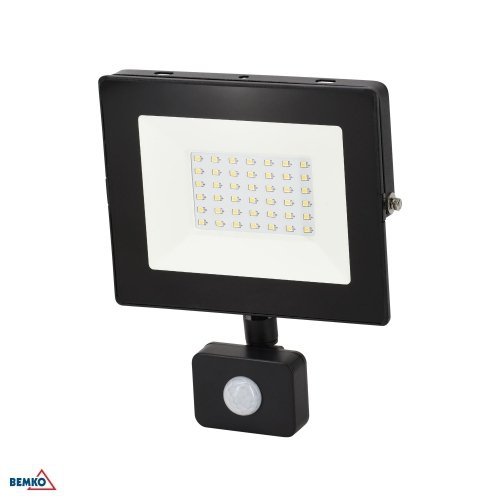 Naświetlacz LED SMD KASTEL 30W 6000K 2500LM IP65 CZARNY CZ. PIR