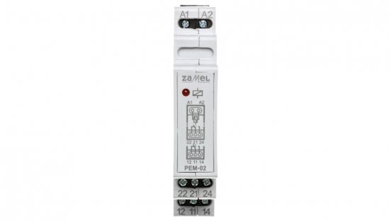 Przekaźnik elektromagnetyczny 24V AC/DC 2x8A PEM-02/024 EXT10000096