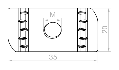 Nakretka rombowa NR M8 650151 /100szt./