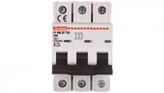 Ogranicznik mocy 3P 20A 10kA P1MB3PT20