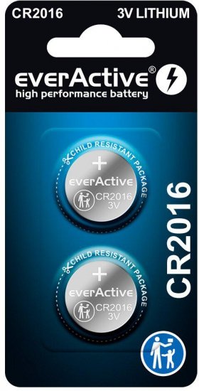 Bateria CR2016 everActive (blister 2 szt.)