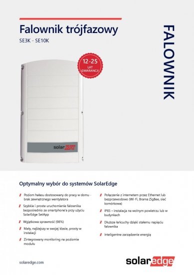 Falownik SolarEdge SE10K-RW0TEBEN4 