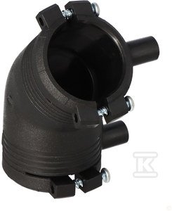 Kolano elektrooporowe 45ST. d40 PE100, SDR11, PN10 gaz/PN16 woda