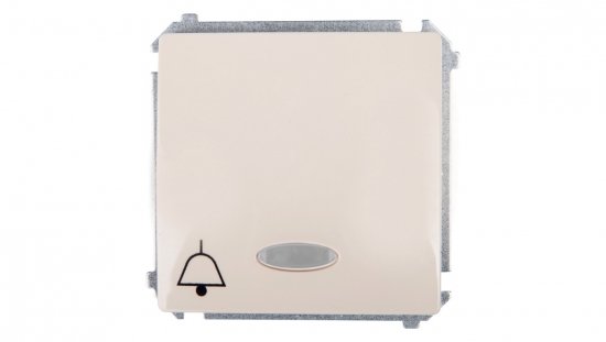 Simon Basic Przycisk /dzwonek/ z podświetleniem, szybkozłącza, beżowy BMD1L.01/12