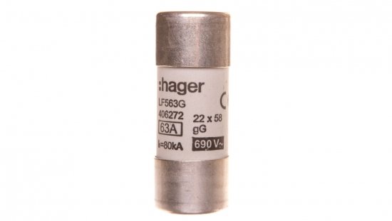 Bezpiecznik cylindryczny BiWtz 22x58 gG 63A LF563G