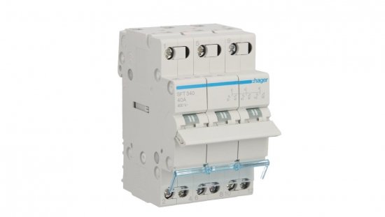 Przełącznik modułowy zasilania I-0-II (sieć-agregat) 40A 3P SFT340