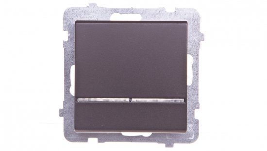 SONATA Łącznik pojedynczy z podświetleniem czekoladowy metalik ŁP-1RS/m/40