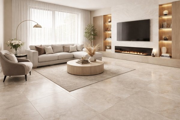 Tubądzin Teri ivory SAT STR 79,8x79,8