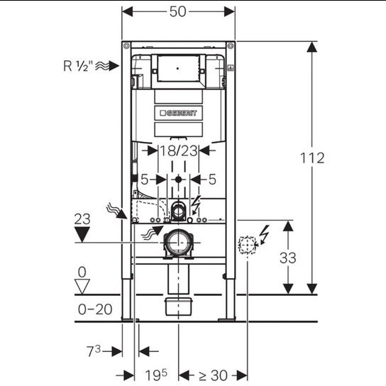 Geberit Stelaż WC Duofix Omega 111.060.00.1