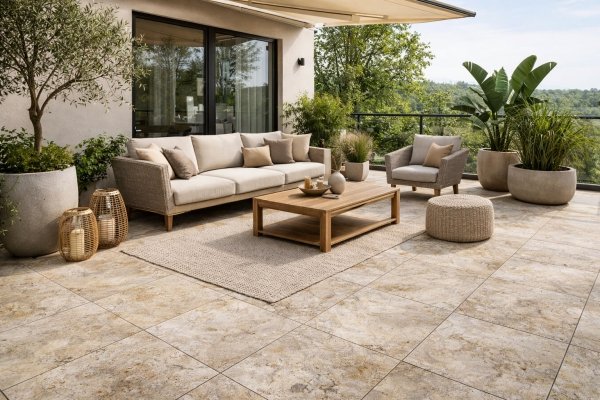 Tubądzin Breccia Fara ivory STR 119,8x119,8