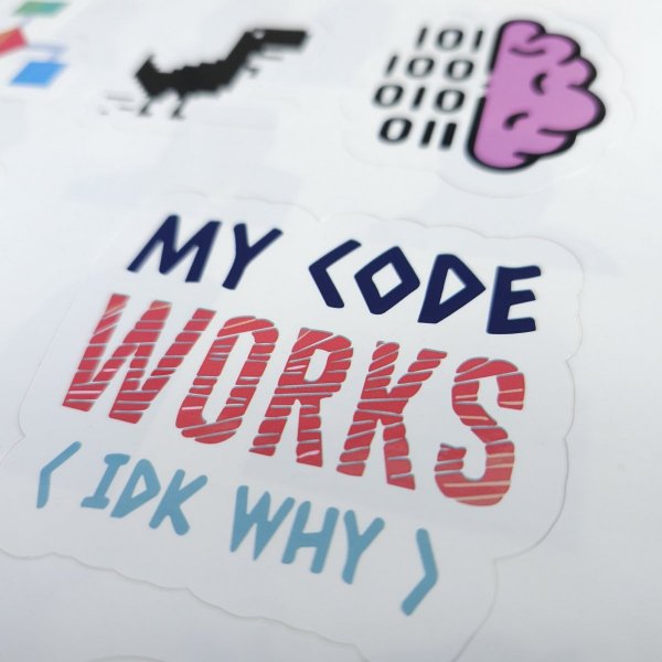 Arkusz Naklejek - My Code Works!