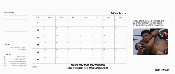 Faking 2026 calendar!